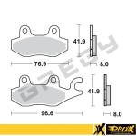Brzdové doštičky PROX