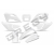 Sada plastov HUSQVARNA FE 24 - Kombinácia: Biela