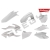 Sada plastov KTM 85 SX 18 - Kombinácia: Biela